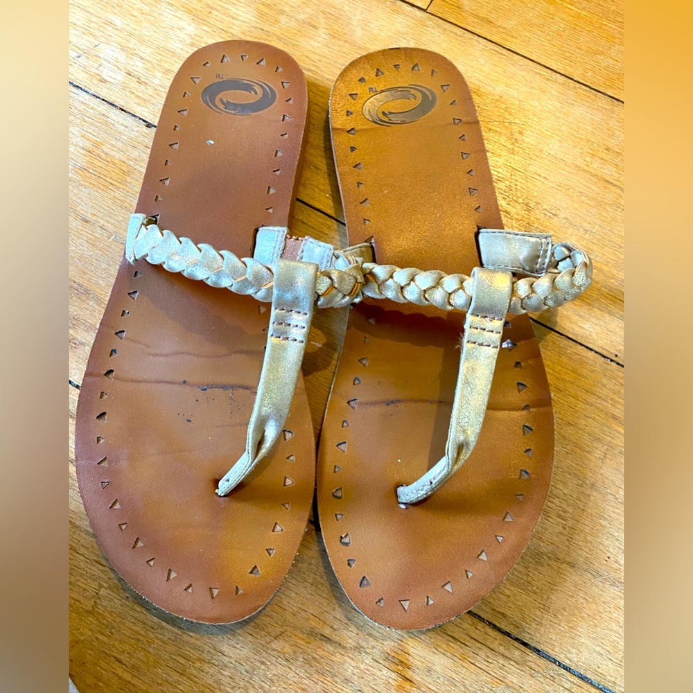 Womens gold sandals